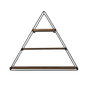 Hanah Home Hyacinth Estantería de Pared de Madera y Metal, Negro y Nogal